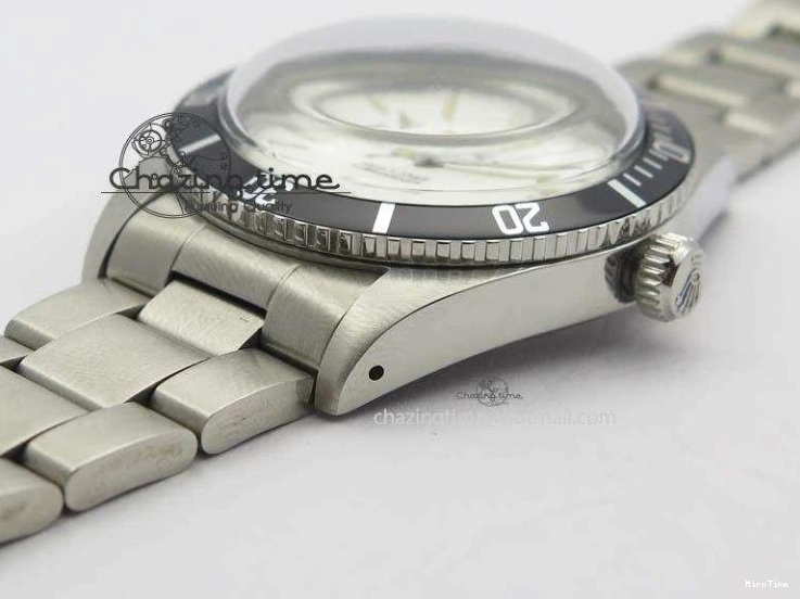 MiroTime 0421 ComfortFit Vintage 1680 Submariner No Date SS White Dial On SS Bracelet A 3855